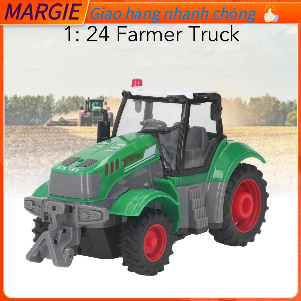 MARGIE Head Farm Tractor Powered Smooth Edges Đồ chơi xây dựng xe tải nông dân để ngoài trời trong nhà