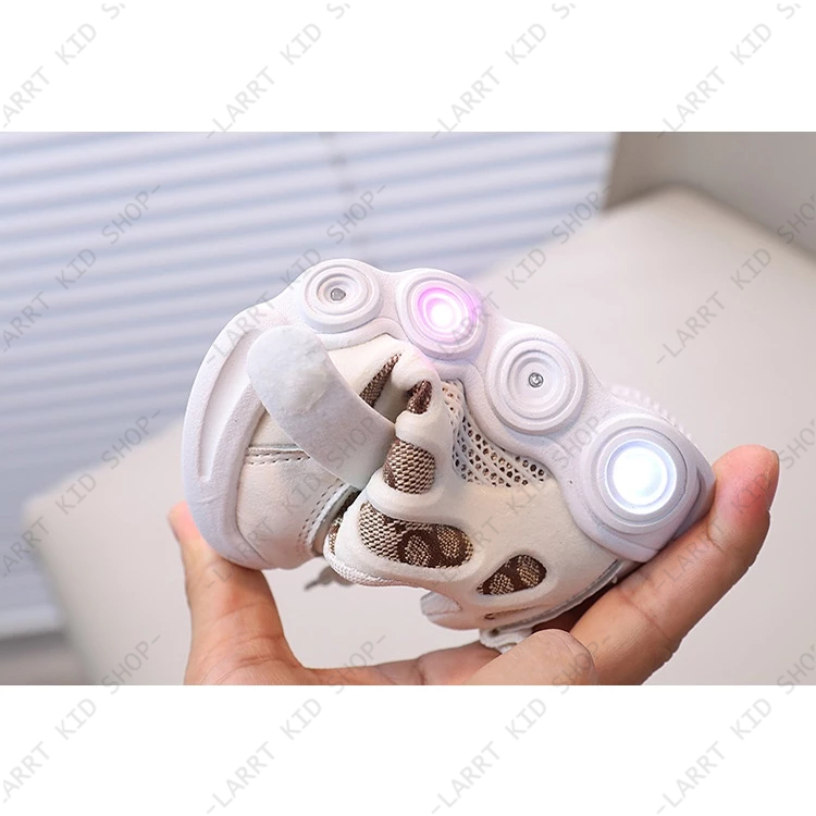 Giày trẻ em có dây thắt Size21-30 🌸 vải thoáng khí đèn sáng Giày thể thao thời trang