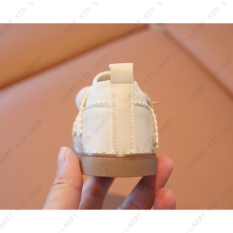 Giày hình hoạt hình cho trẻ em Size16-25 🌸 giày bọc đầu dành cho bé gái Giày công chúa có nơ đỏ đế mềm