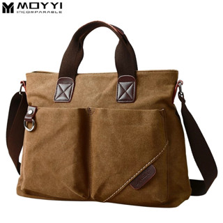 Moyyi Túi Xách canvas Sức Chứa Lớn Phong Cách retro Cho Nam