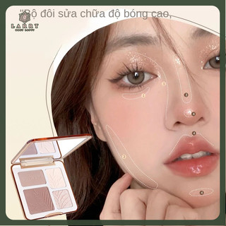 💖 Đảm bảo giá thấp nhất 💖Bảng Phấn Bắt Sáng Bốn Màu Sắc Tạo Khối Trang Điểm Gương Mặt Tự Nhiên