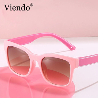 Kính mát trẻ em VIENDO gọng vuông chống tia UV400 thời trang cho bé trai bé gái 1-10 tuổi