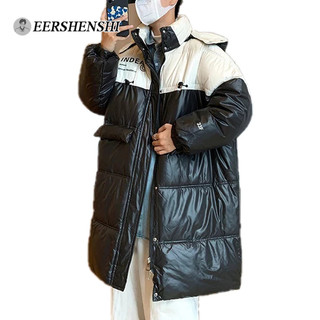 Ewerhenshi Áo Khoác cotton Có Mũ Trùm Đầu Phối Màu Tương Phản Thời Trang Cho Nam Và Nữ