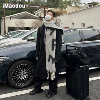 iMaodou Khăn Choàng Cổ Mùa Đông Phong Cách Mới 2023 In Họa Tiết Chữ f Giữ Ấm Hợp Thời Trang Cho Cặp Đôi