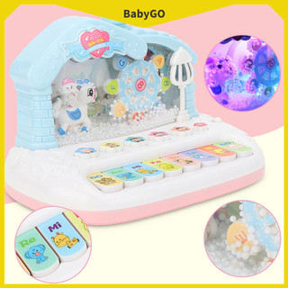 ● babygo nhựa trẻ em kid giáo dục sớm đàn piano điện tử mini đồ chơi mô phỏng nhạc cụ