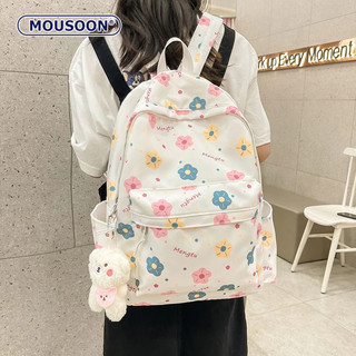 MOUSOON  Balo đi học  mềm mại in họa tiết hoạt hình phong cách Harajuku Nhật Hàn dễ phối đồ cho nữ