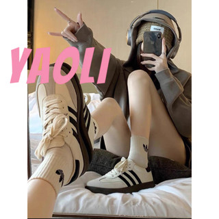 YAOLI Giày Thể Thao Đế Bằng Thời Trang Retro Đức Cho Nữ