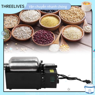 Máy rang ngũ cốc mini sử dụng điện, máy rang cà phê hộ gia đình nhỏ hạt dưa mè ngũ cốc làm bánh phích cắm châu âu 220v threelives