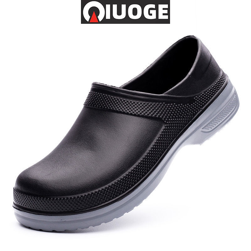 Giày Đầu Bếp Cao Su Cổ Thấp Chống Thấm Nước Chống Trượt Chống Dầu Có size Lớn Thời Trang Cho Nam