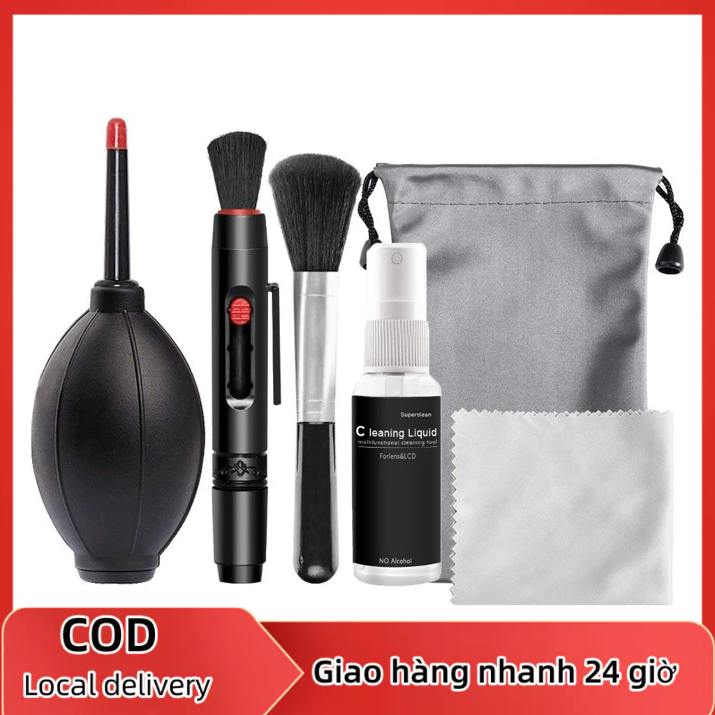 Set dụng cụ vệ sinh ống kính máy ảnh chuyên nghiệp 6 trong 1