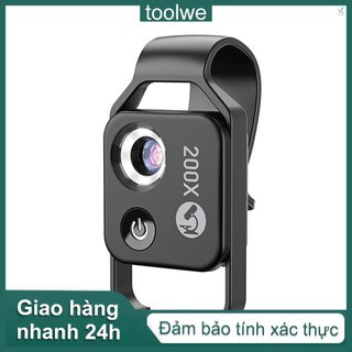 Kính hiển vi chuyên nghiệp kẹp điện thoại apexel ms002 200x với kẹp cpl để quan sát da tóc / trang sức đá ngọc bích