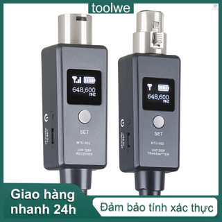 1 cặp hệ thống truyền tín hiệu không dây cho micro không dây uhf dsp / bộ thu tín hiệu hai chế độ cho micro dynamic / condenser