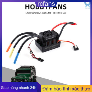 Esc Không Chổi Than Hobbyfans 120a 2-4s Với Bec Cho Xe Điều Khiển Từ Xa Traxxas Rc 1: 8