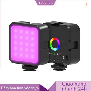 Nicephoto đèn led mini rgb 3000k-9000k 1200mah cổng sạc usb 3 màu với 70 hạt đèn led dùng chụp ảnh cầm tay có thể thay đổi theo nhiệt độ