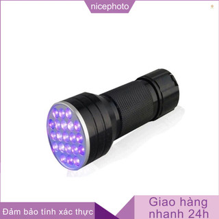 Đèn pin led 21 bóng 395nm uv soi nước tiểu & pin cầm tay mini đa năng cho thú cưng