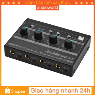 Bộ khuếch đại âm thanh tai nghe 4 kênh amp-14 rca / 6.35mm / 3.5mm