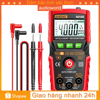 Vạn năng kế kỹ thuật số thông minh aneng m108 đếm 4000 ncv cầm tay có đèn pin ac / dc