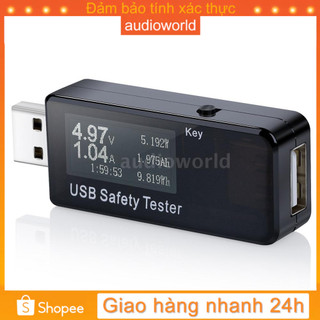Thiết bị kiểm tra dòng điện/ điện áp/ tốc độ sạc USB kỹ thuật số DC 5.1A 30V