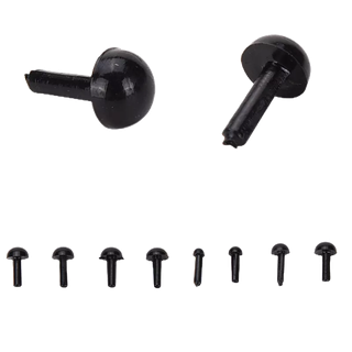 Set 100 mắt nhựa 4 kích cỡ cho búp bê / gấu / búp bê diy mới