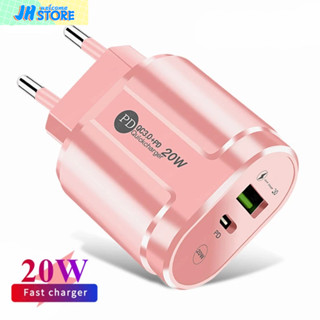 Củ Sạc Nhanh 2 Cổng USB 3.0 PD 20W Type C Cho iPhone 13 12Pro Huawei Xiaomi Samsung