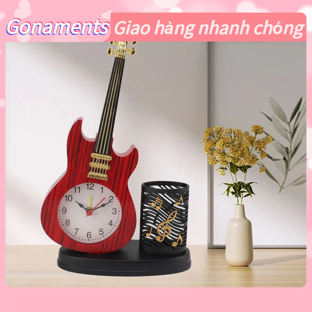 *[Hàng Sẵn] Đồng hồ báo thức để bàn hình cây đàn violin sáng tạo Gonam