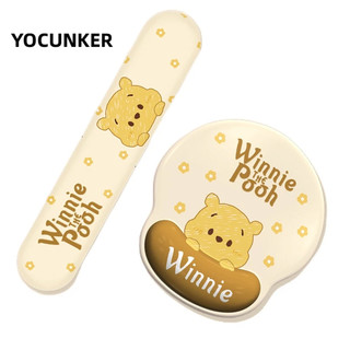 YOCUNKER Đệm Lót Chuột Và Bàn Phím Máy Tính Bằng Cao Su Dày Hình Gấu 3D Dễ Thương