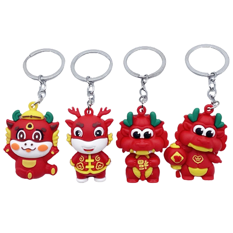 Móc Khóa Hình Rồng Năm 2024 Bằng Cao Su Mềm