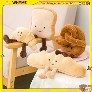 [Hàng Sẵn] Đồ Chơi Thú Nhồi Bông Gối nhồi bông hình bánh mì Đồ Chơi Thực phẩm Sang Trọng Mềm PP Cotton Ngộ nghĩnh Dễ Thương WHYME