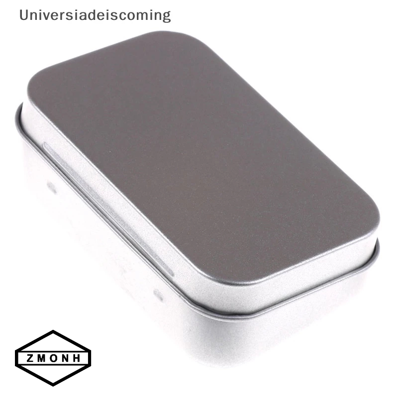 Universiadeiscoming ^^ 95 * 60 * 20mm metal tin flip storage box organizer for coin candy keys * mới