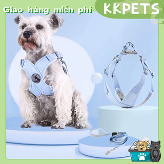 Dây dắt chó Yếm đệm lưới mềm cho thú cưng có thể điều chỉnh Dây đai dắt chó phản quangđể huấn luyện đi bộ KKPETS
