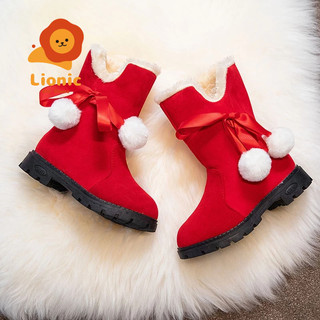 Giày bún cho bé gái🔥Giày Bốt cotton Lót Nhung Dày Dặn Mềm Mại Chống Trượt Chống Thấm Nước Thời Trang Cho Bé Gái