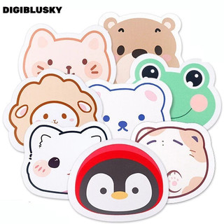 DIGIBLUSKY Miếng Lót Chuột Hình Tròn 26 * 22 cm In Họa Tiết Gấu Nâu / Chim Cánh Cụt / Chuột Máy Tính