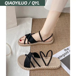Xăng đan Qiayiluo Đế Bằng Phong Cách Thời Trang Roman Dành Cho Nữ