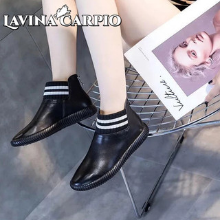 Giày bốt cổ cao đến mắt cá chân thời trang lavina carpio dành cho nữ