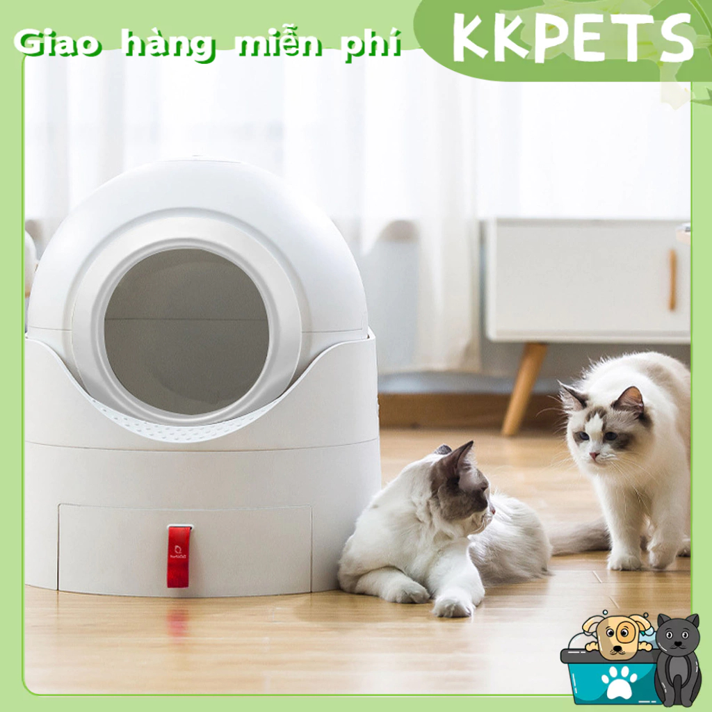 [SẴN] Máy Vệ Sinh, Máy dọn phân mèo bán tự động MIOO, Nhà vệ sinh tự động, máy dọn cho mèo khử mùi lớn- Nhà vệ sinh cho mèo KKPETS