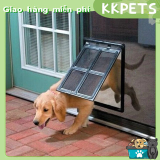 Cửa đóng mở tự động ra vào an toàn cho chó mèo nhỏ - Cửa ra vào 2 kích cỡ cho thú cưng KKPETS