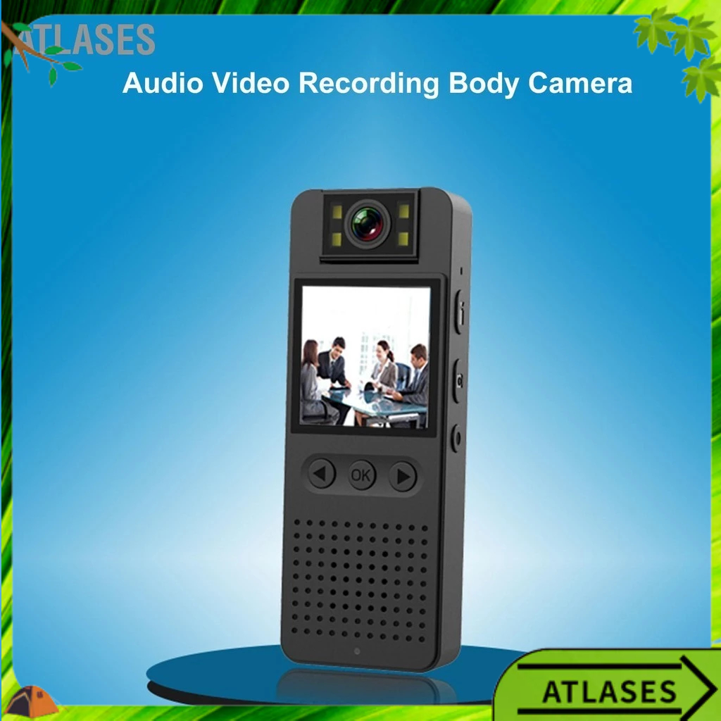 Atlases Thân Camera Ghi Âm Thanh Video Ống Kính Xoay 180 Độ 1080P Cam