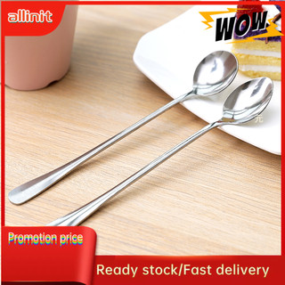 1pc Cà Phê Inox Súp Trà Ăn Muỗng Mịn Bộ Đồ Ăn Có Tay Cầm Dài