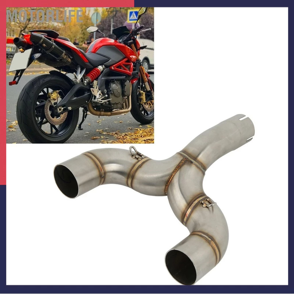 Motorlife Thay thế ống xả đôi xe máy bằng thép không gỉ cho BENELLI 600