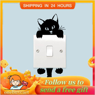 Onebuy Đề can dán tường hình mèo, đề can trang trí nghệ thuật cho trẻ em