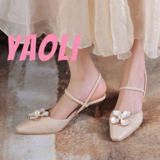 YAOLI Sandal Cao Gót Mũi Nhọn Thiết Kế Mới Xinh Xắn Thời Trang Dành Cho Nữ