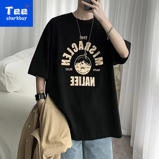 M-5xl Mỹ Retro Áo Thun Ngắn Tay Nam Mùa Hè In Chữ Rời Kích Thước Lớn Cặp Đôi Nửa Tay Top