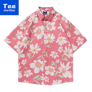  【Khuyến mãi mới Áo Sơ Mi Nam Tay Ngắn Họa Tiết Hoa Hợp Thời Trang INS Retro Mùa Hè Rời Hawaii Cổ Cuba Top 