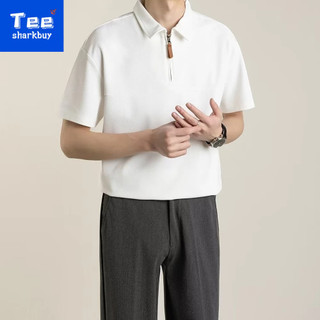 Áo Thun POLO Ngắn Tay Màu Trơn Có Khóa Kéo Thời Trang Mùa Hè Cho Nam