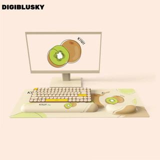 DIGIBLUSKY Miếng lót chuột Kiwi + Miếng đệm bàn phím + Bộ đệm bàn Bộ đệm cổ tay chuột