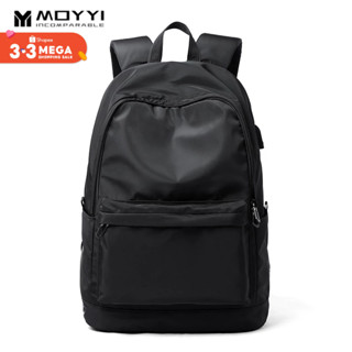 [MOYYI] Có Sẵn Ba Lô Thể Thao Vải oxford Sức Chứa Lớn Màu Trơn Chống Thấm Nước Thời Trang Đơn Giản