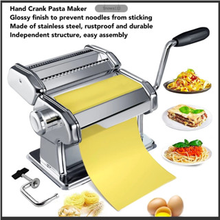 EverythingWell Máy làm mì quay tay bằng thép không gỉ cán bột 7 cài đặt độ dày 0 5‑2 5mm snowa