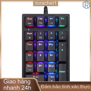 Bàn phím cơ Motospeed K24 21 phím có dây với 13 hiệu ứng đèn RGB