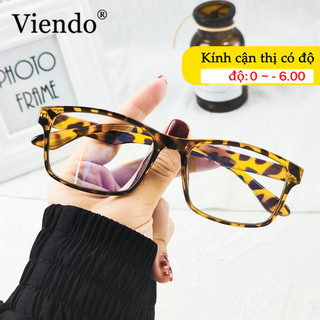 Gọng kính nam nữ VIENDO mắt vuông chống ánh sáng xanh nhiều màu nhựa dẻo thời trang