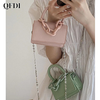 QFDI Túi Xách Mini Hình Vuông Phối Dây Xích Thời Trang Dành Cho Nữ